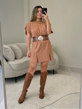Maxi Colete Tricot Magnólia Bege