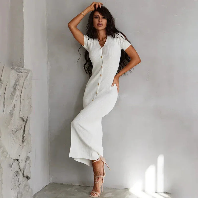 Luxury Midi Dress in Modal Knit