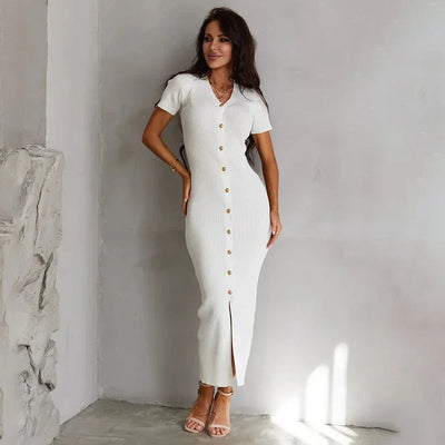 Luxury Midi Dress in Modal Knit