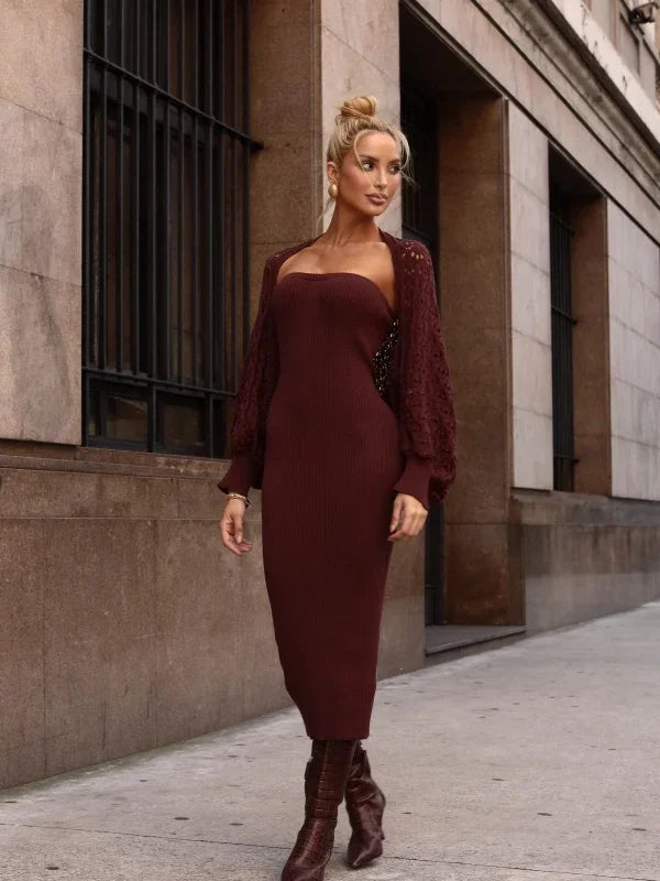 Sobretudo Rendado Tricot Malu