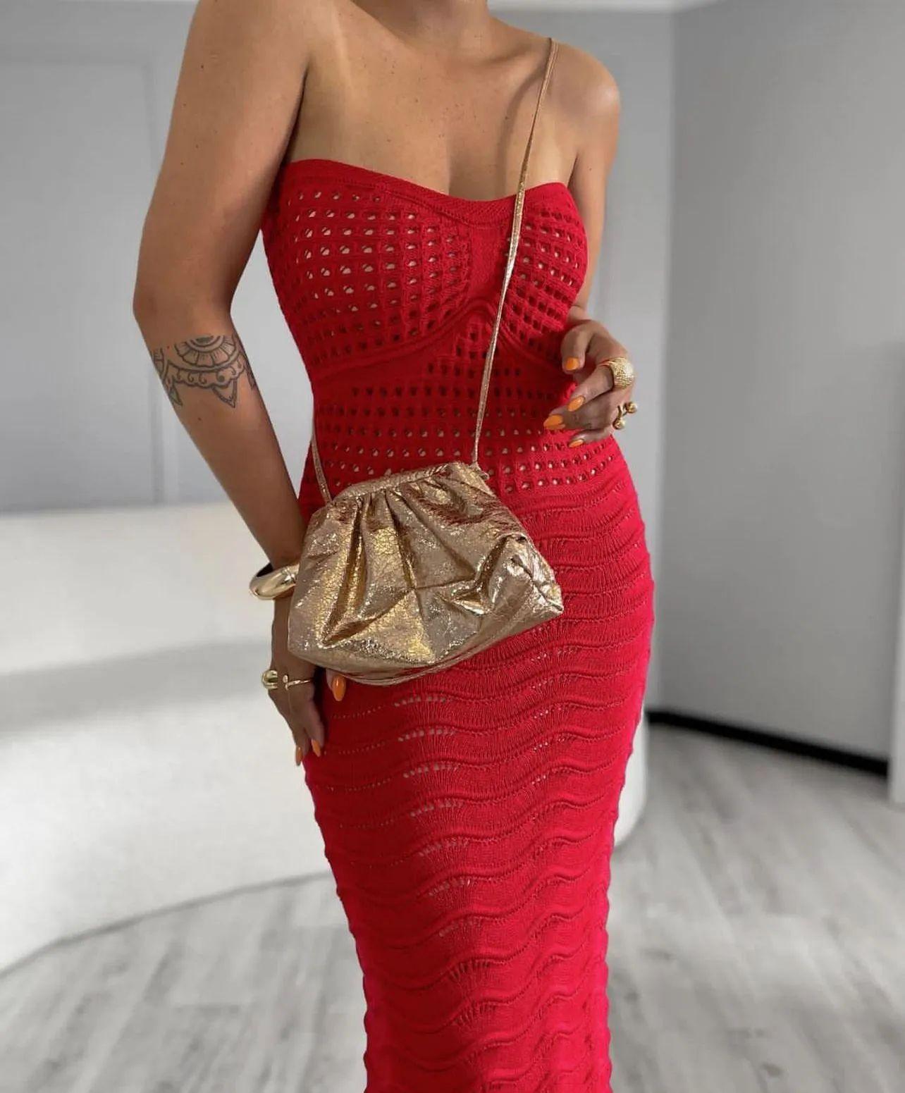 Vestido tricot fio modal Vitória - Ateliê Tricot