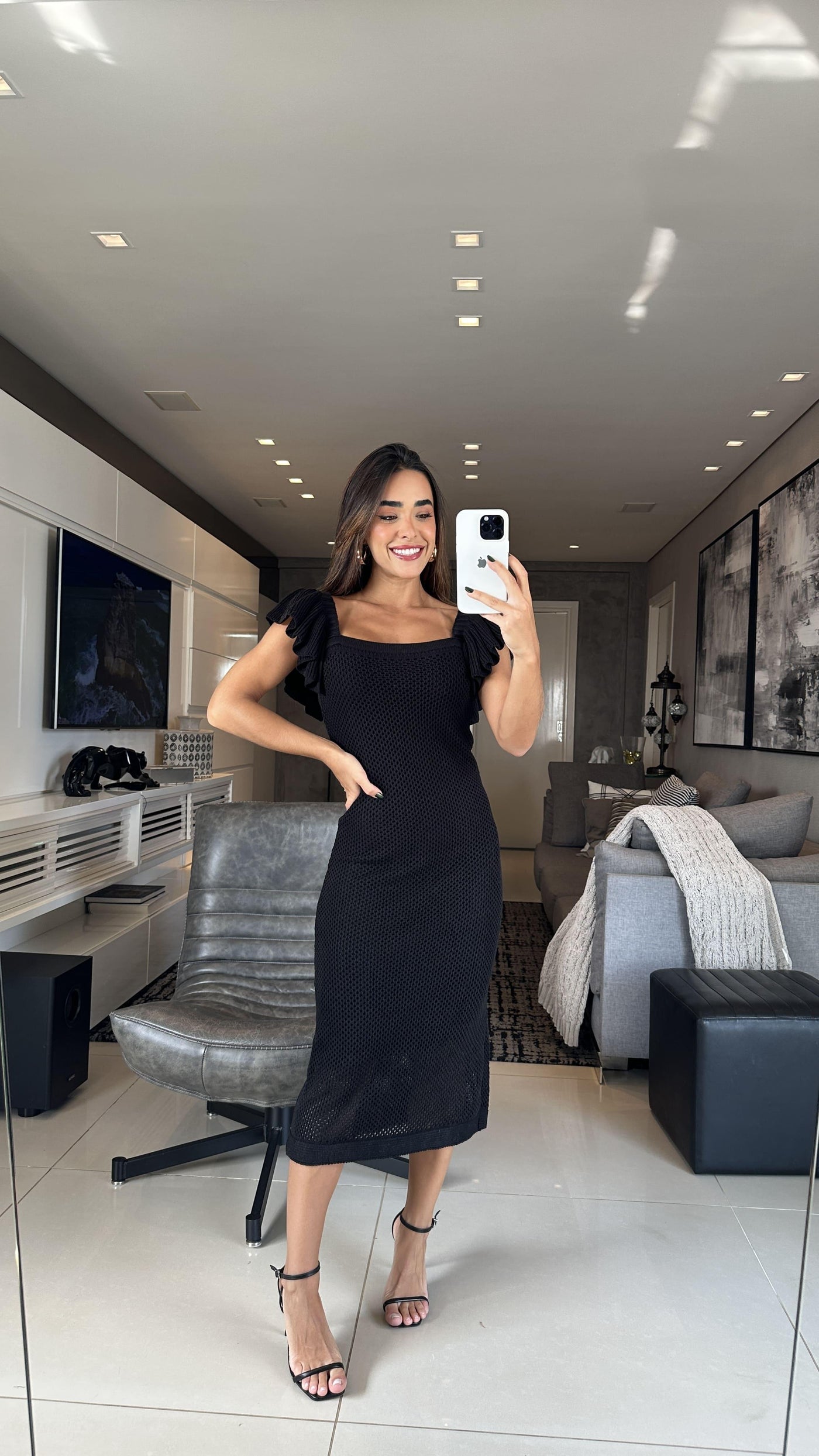 Vestido tricot fio modal Valentina - Ateliê Tricot