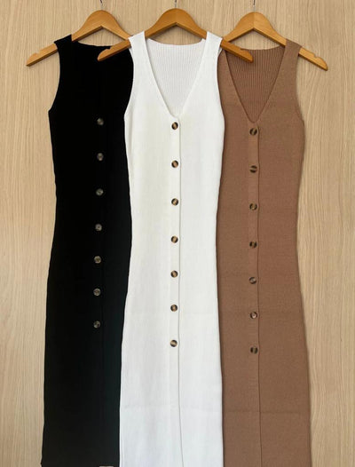 Vestido tricot fio modal Barbara - Ateliê Tricot