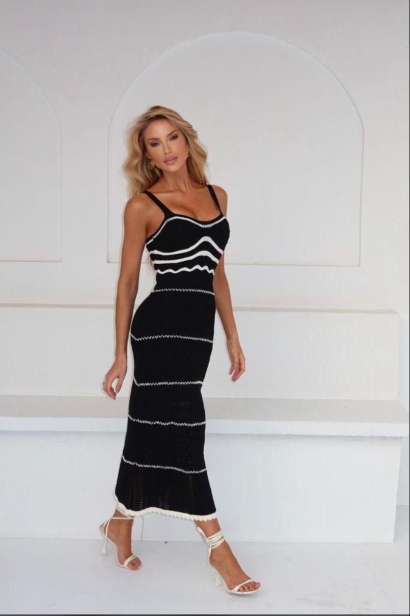 Vestido tricot longo fio modal Pietra - Ateliê Tricot