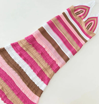 Vestido tricot em fio linha Flávia - Ateliê Tricot