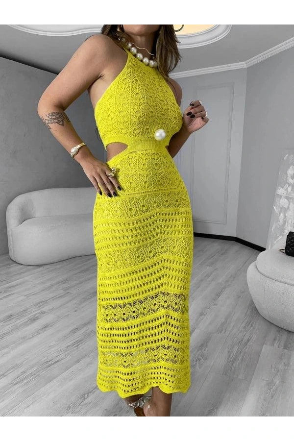 Vestido Longo Tricot Modal Recorte Francine - Ateliê Tricot