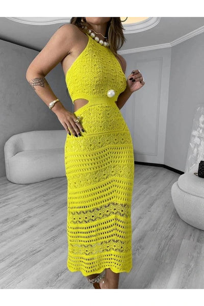 Vestido Longo Tricot Modal Recorte Francine - Ateliê Tricot