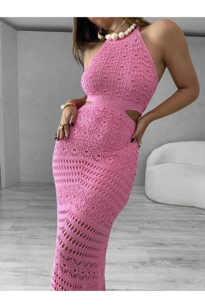 Vestido Longo Tricot Modal Recorte Francine - Ateliê Tricot