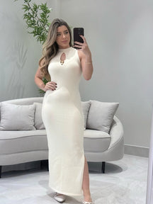 Vestido Midi Tricot Modal Vivian