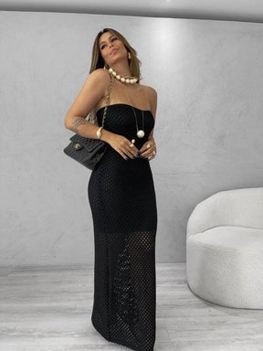 Vestido Tricot Modal Tomara que Caia Karina - Ateliê Tricot