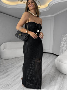 Vestido Tricot Modal Tomara que Caia Karina - Ateliê Tricot