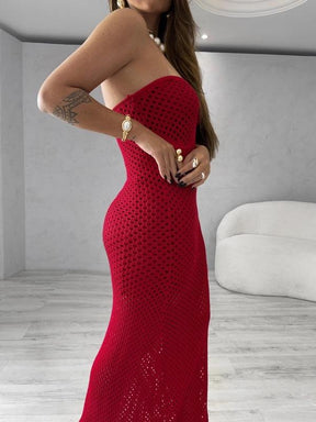 Vestido Tricot Modal Tomara que Caia Karina - Ateliê Tricot