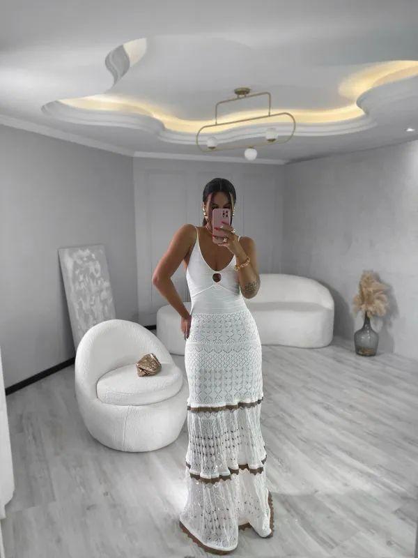 Vestido tricot fio modal Tereza - Ateliê Tricot