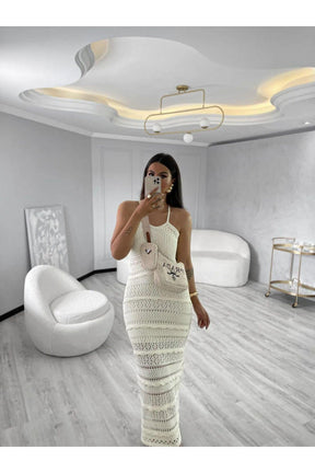 Vestido tricot longo fio modal Andressa - Ateliê Tricot