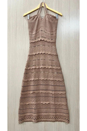 Vestido tricot longo fio modal Andressa - Ateliê Tricot