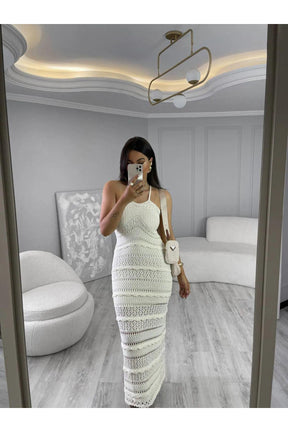 Vestido tricot longo fio modal Andressa - Ateliê Tricot