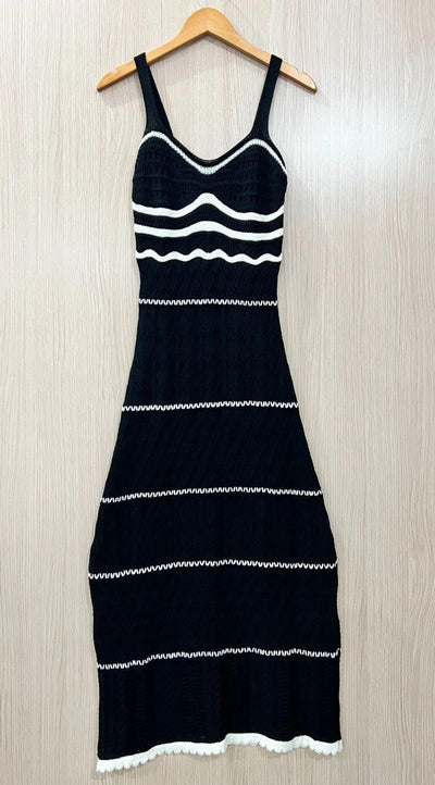 Vestido tricot longo fio modal Pietra - Ateliê Tricot