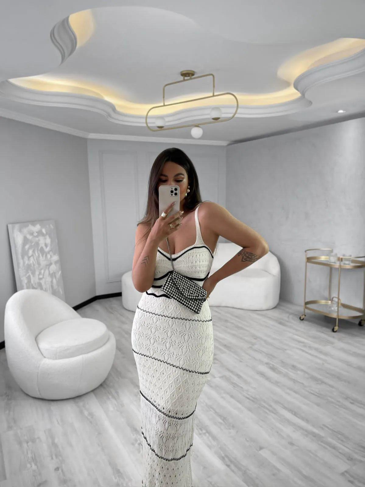 Vestido tricot longo fio modal Pietra - Ateliê Tricot