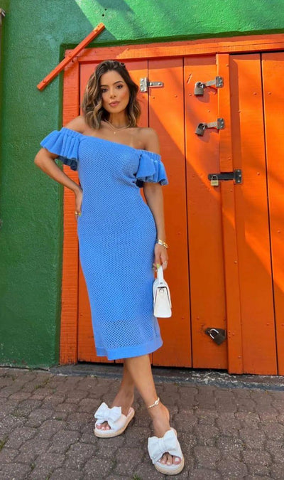 Vestido tricot fio modal Valentina - Ateliê Tricot