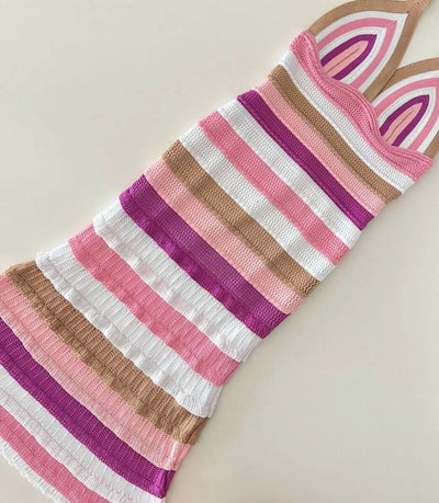 Vestido tricot em fio linha Flávia - Ateliê Tricot