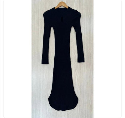 Vestido tricot em fio modal Osana - Ateliê Tricot