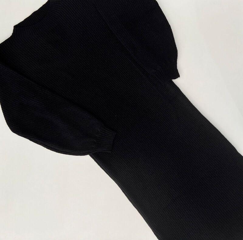 Vestido tricot em fio mousse Gabrielle - Ateliê Tricot