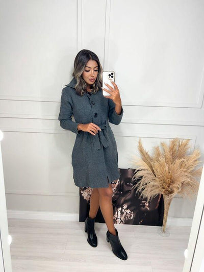 Sobretudo em fio mousse Kiara - Ateliê Tricot