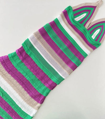 Vestido tricot em fio linha Flávia - Ateliê Tricot