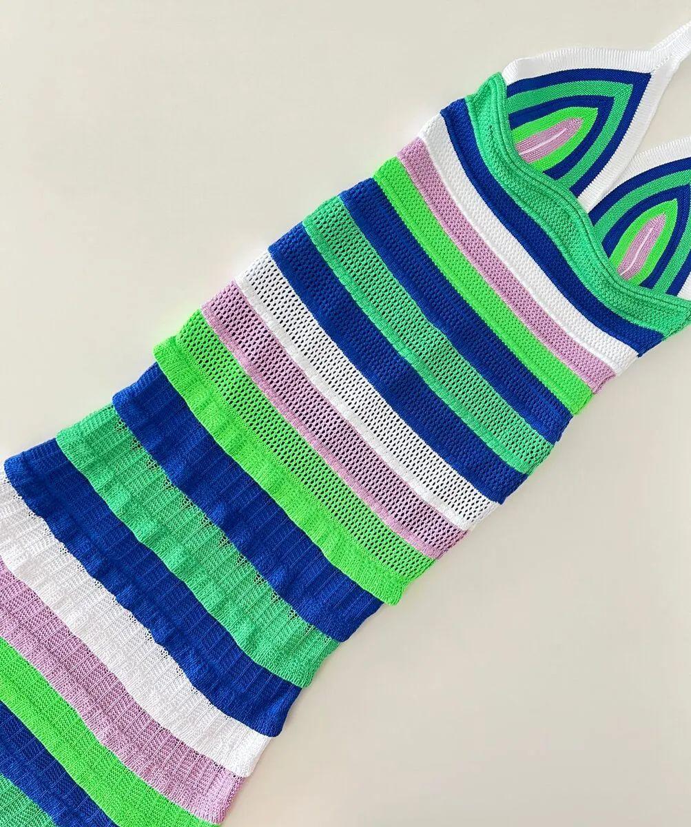 Vestido tricot em fio linha Flávia - Ateliê Tricot