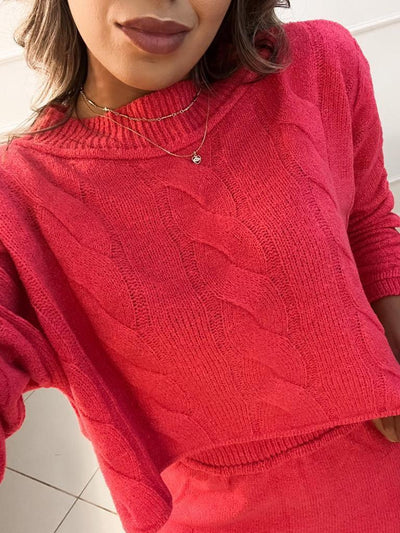 Conjunto em fio mousse Cibele - Ateliê Tricot