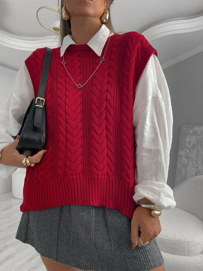 Colete tricot em fio modal Luma - Ateliê Tricot