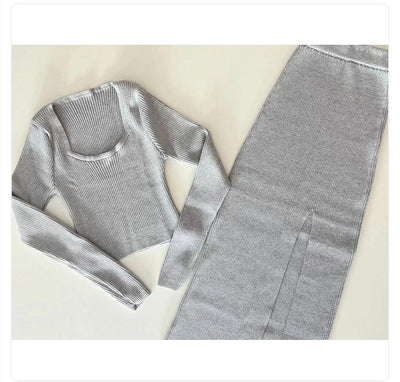 Conjunto tricot em fio modal Alicia - Ateliê Tricot