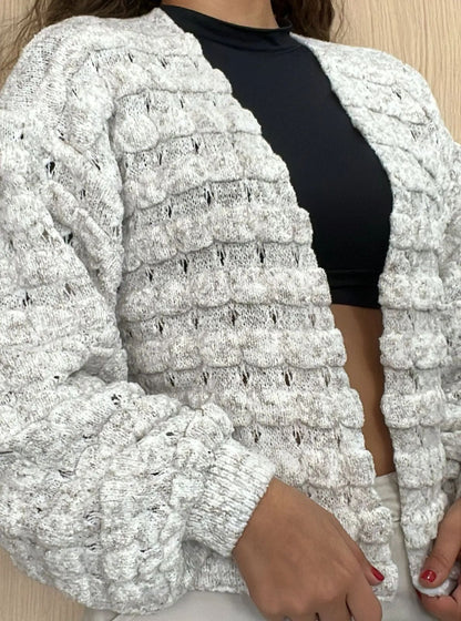 Casaco tricot em fio mousse Jolie