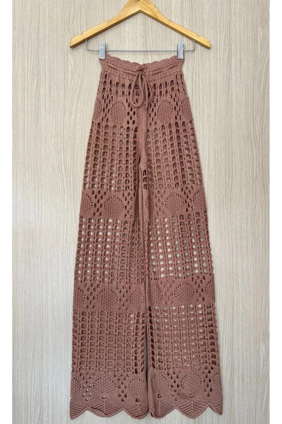 Calça tricot em fio linha Bahamas - Ateliê Tricot