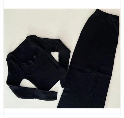 Conjunto tricot em fio modal Alicia - Ateliê Tricot