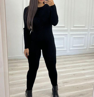 Macacão tricot em fio modal Paula - Ateliê Tricot