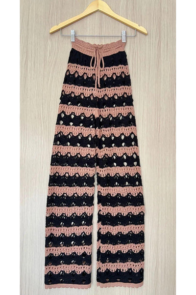 Calça tricot em fio linha Maldivas - Ateliê Tricot