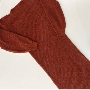 Vestido tricot em fio mousse Gabrielle - Ateliê Tricot