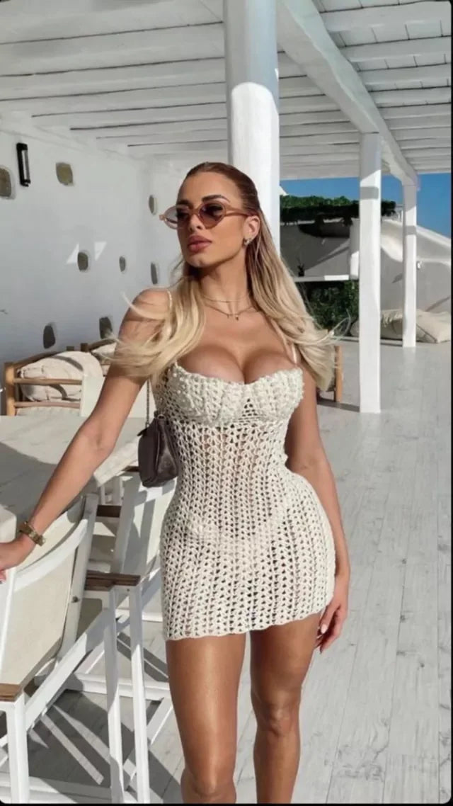 Vestido Curto Crochê Premium Ibiza