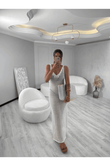 Saída de Praia Tricot Yasmin Branco - Ateliê Tricot