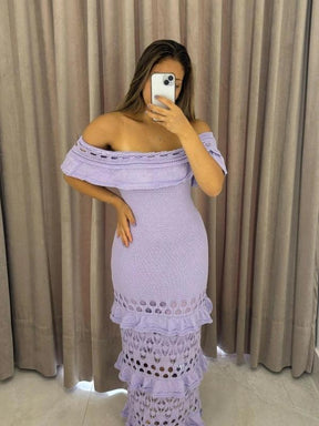 Vestido Tricot Longo Fio Modal Juliana - Ateliê Tricot