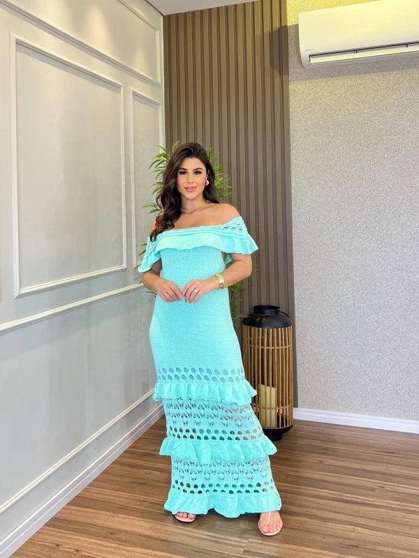 Vestido Tricot Longo Fio Modal Juliana - Ateliê Tricot