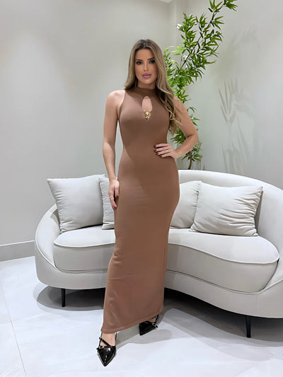 Vestido Midi Tricot Modal Vivian