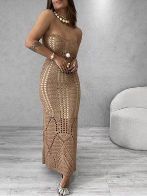 Vestido Tricot Modal Tomara que Caia Ticiane - Ateliê Tricot