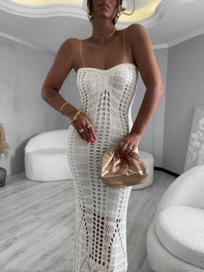 Vestido Tricot Modal Tomara que Caia Ticiane - Ateliê Tricot