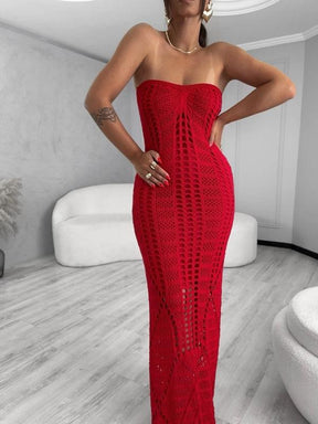 Vestido Tricot Modal Tomara que Caia Ticiane - Ateliê Tricot