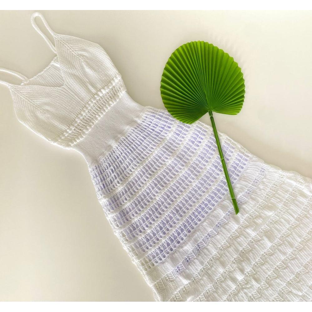 Vestido tricot em fio linha Ivy - Ateliê Tricot