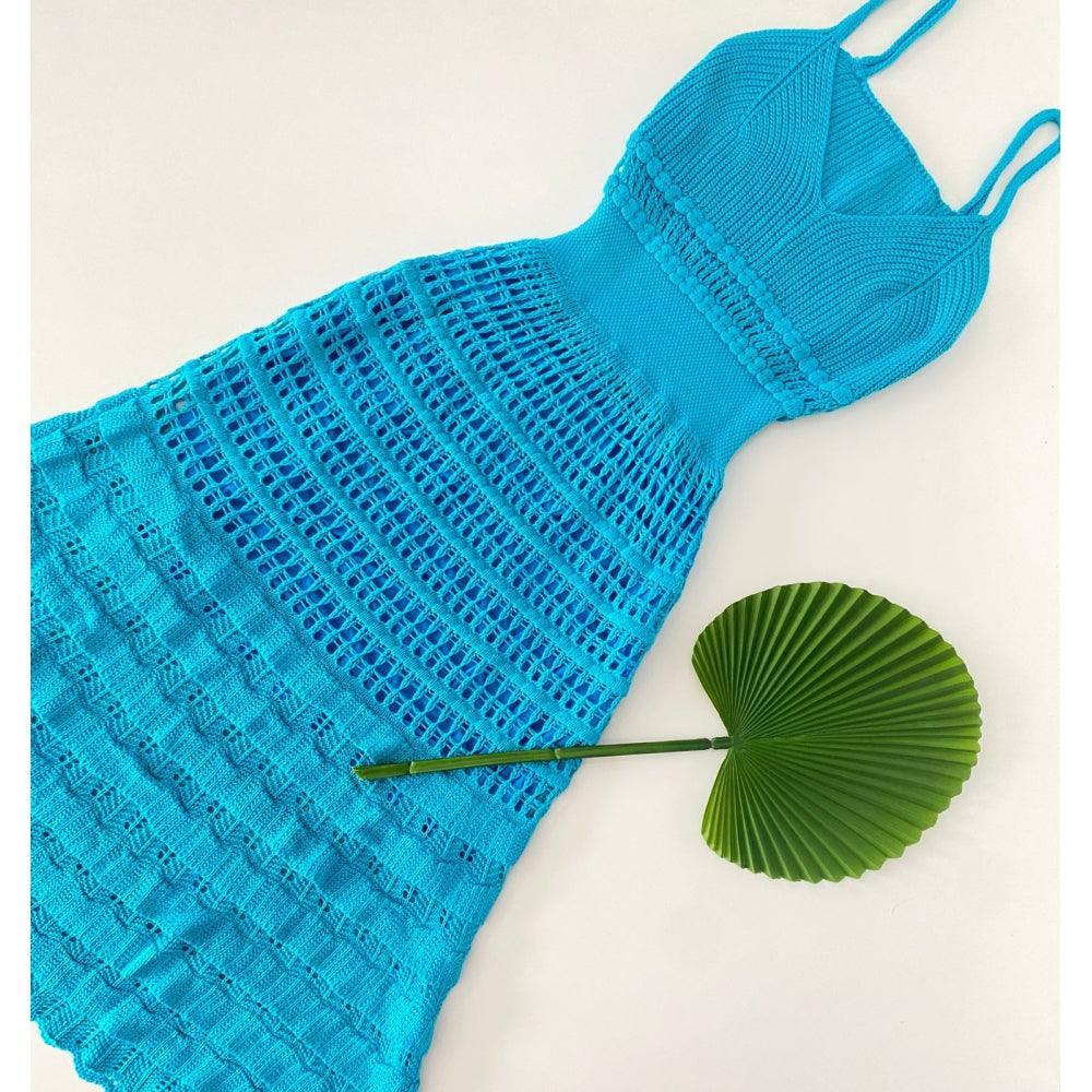 Vestido tricot em fio linha Ivy - Ateliê Tricot