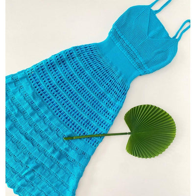 Vestido tricot em fio linha Ivy - Ateliê Tricot