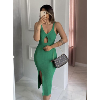 Vestido tricot em fio modal Isabella - Ateliê Tricot